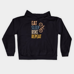 Eat sleep bike repeat Kids Hoodie